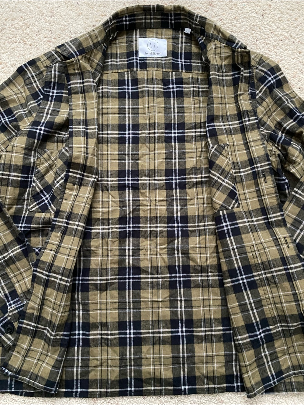 Form&Thread Plaid Overshirt. Size L. - Picture 3 of 7